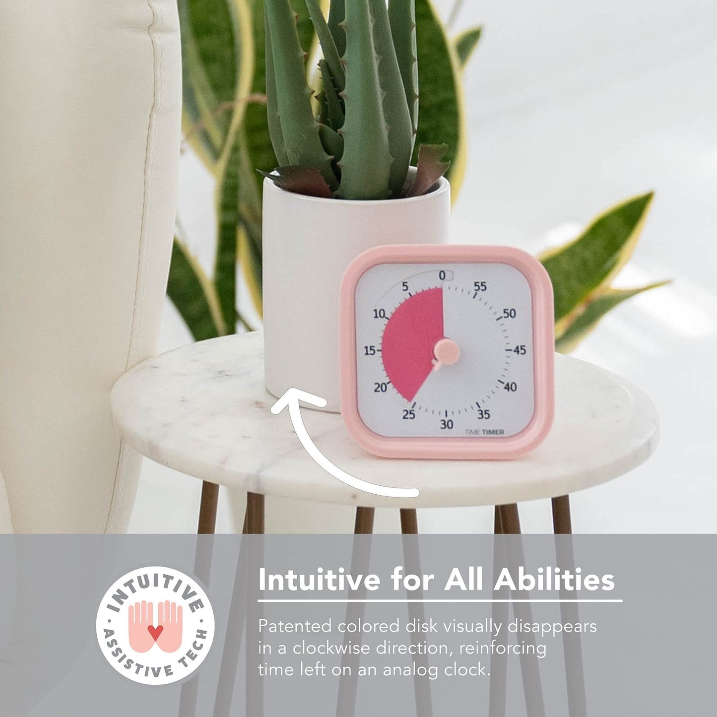 60 Minute Visual Timer for Study, Office & Meetings   Silent Operation, Peony Pi3