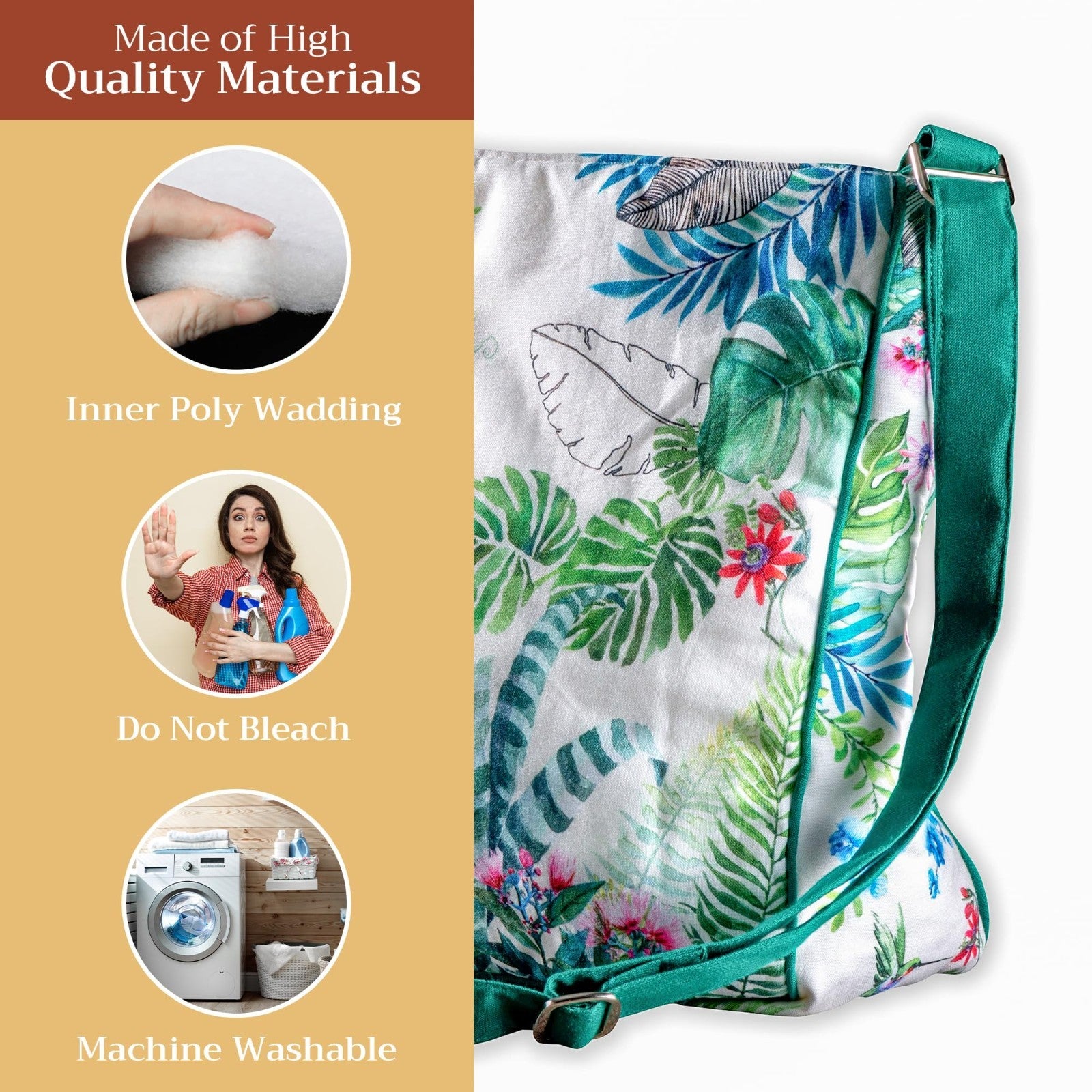 Stylish Cotton Shoulder Bag for Women   Versatile Handbag, Perfect for Everyday4