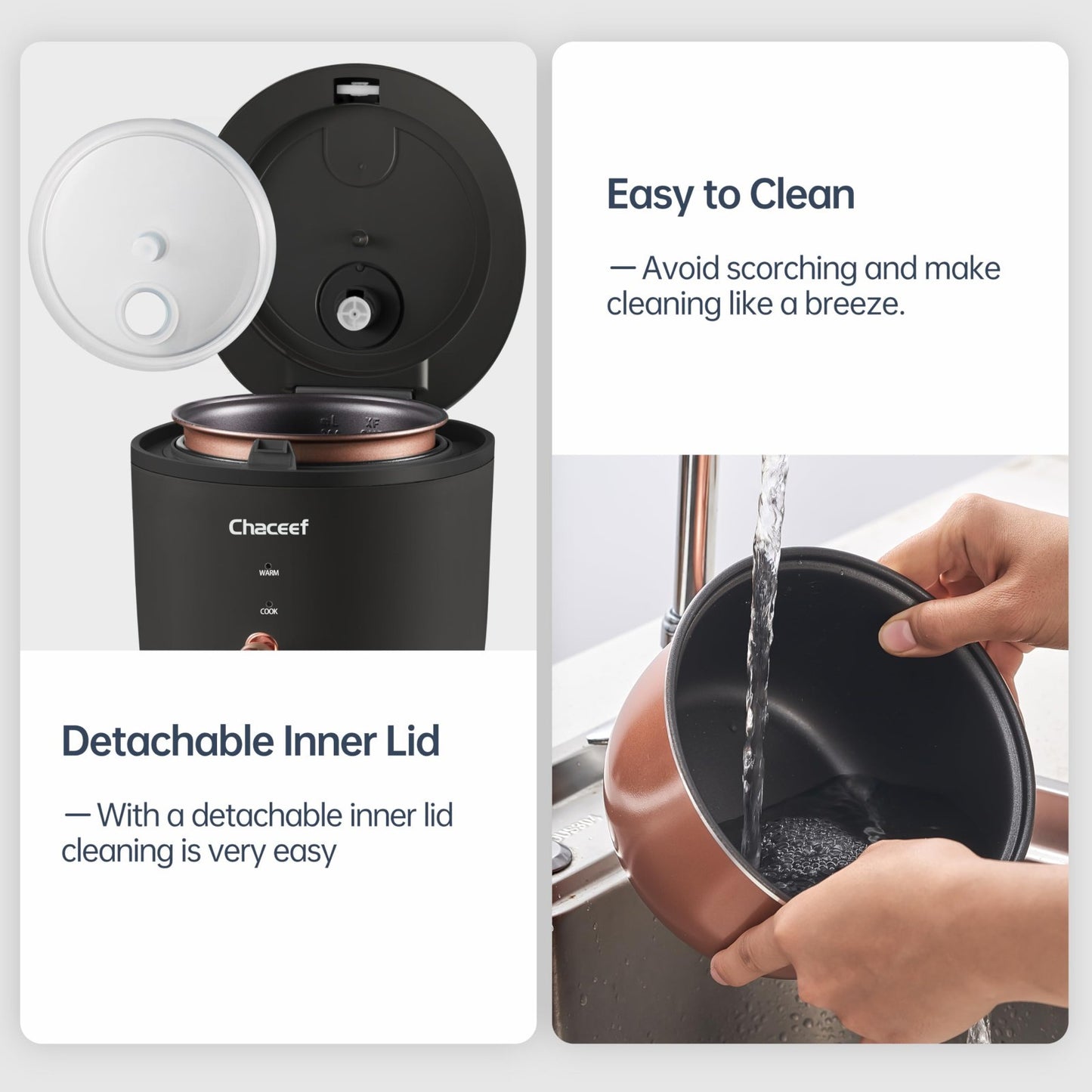 Compact 2-Cup Rice Cooker, Portable One-Touch Rice Maker, Non-Stick Pot, Keep Wa5