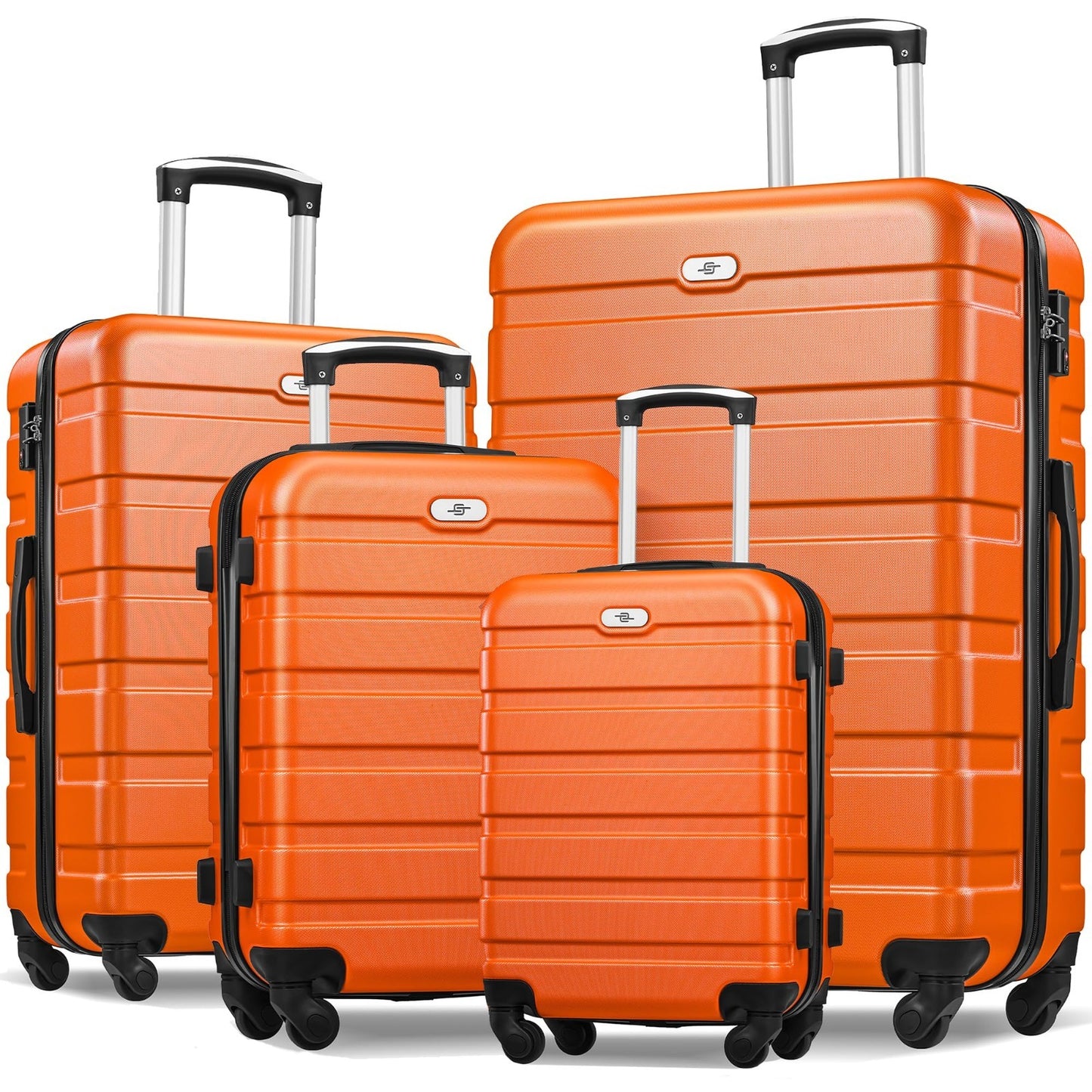 4-Piece Hard Shell Luggage Set with Spinner Wheels - 16" 20" 24" 28" Travel Suit1