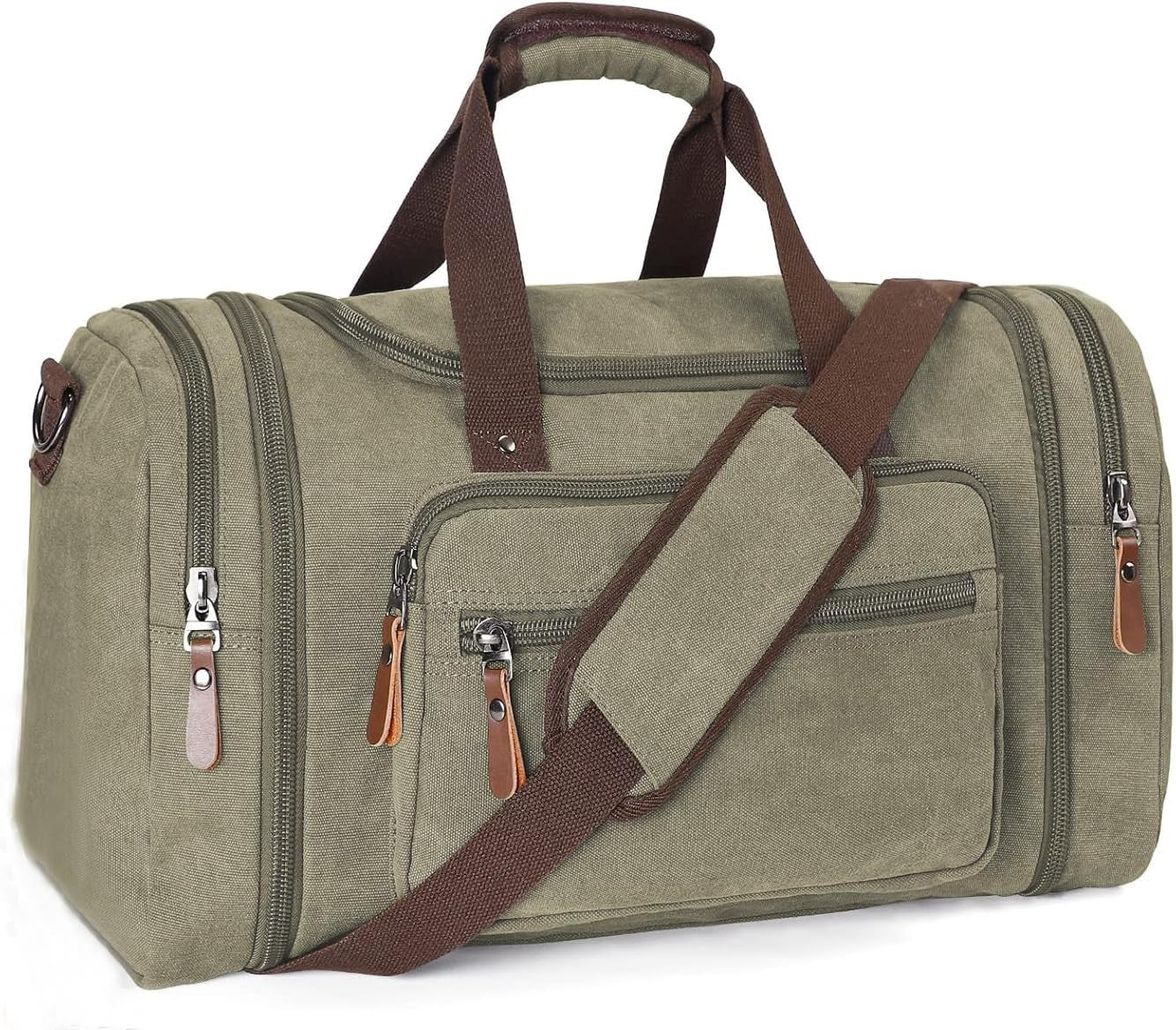 Large Canvas Duffle Bag - Outdoor Travel Tote, Overnight Shoulder Luggage, Weeke0