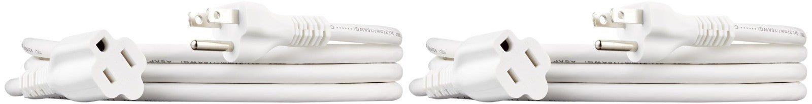 3 Prong Extension Cord 6ft Indoor Use, 13 Amps, 125V, White, 2 Pack   Heavy Duty1