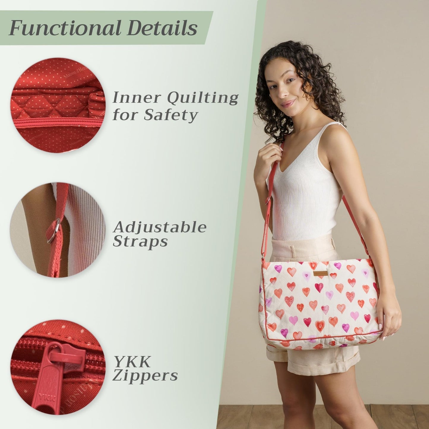 Stylish Cotton Shoulder Bag for Women   Versatile Handbag, Everyday Use, Fashion3