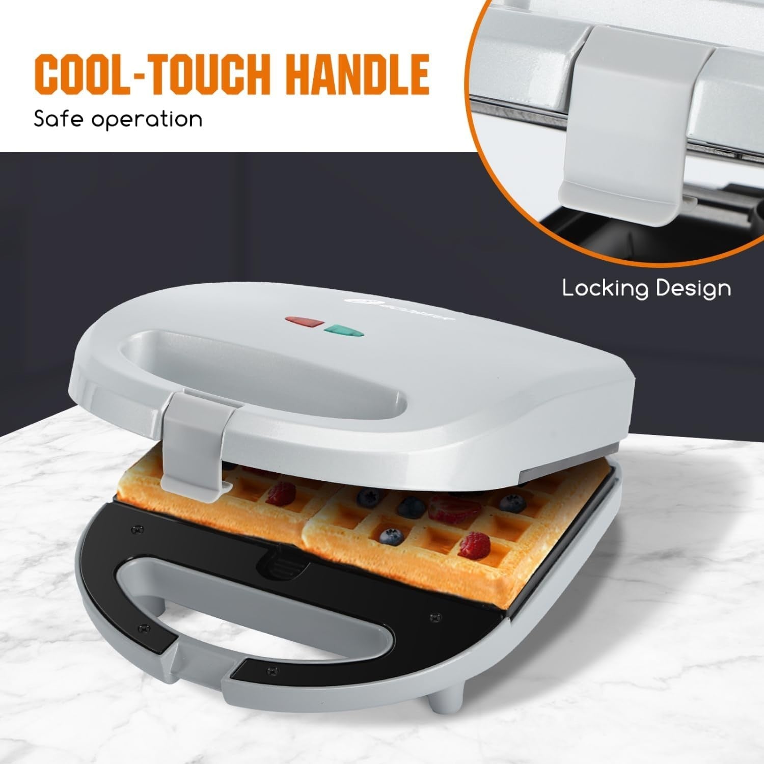 3-in-1 Sandwich Maker & Waffle Maker - Non-Stick Electric Grill with Cool Touch8