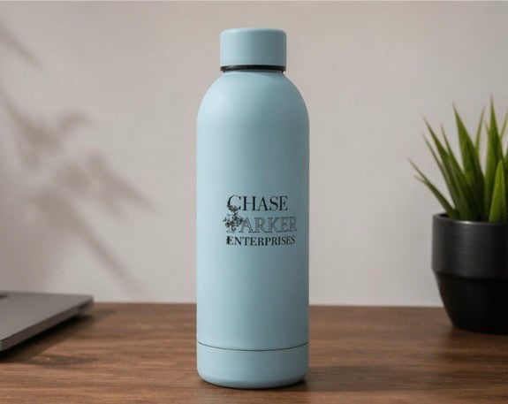 Chase Parker Enterprises 500 mL Stainless Steal Water Bottle   Blue0