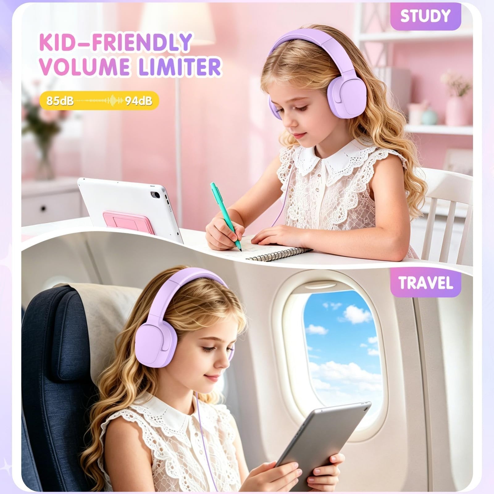 Kawaii Bunny Girls Backpack Set 4PCs   School Bag with Lunch Box & Headphones3