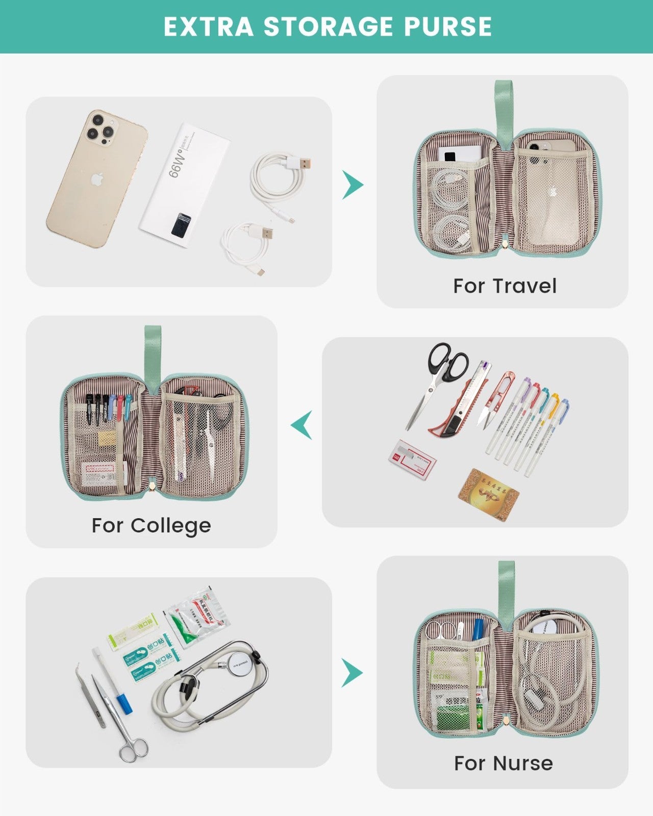 Stylish 15.6" Laptop Backpack for Women, USB Port, Waterproof Travel Bag, 2PCS6