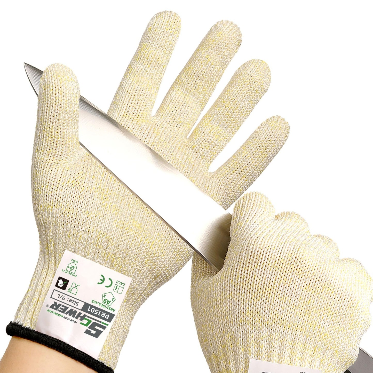 Cut Resistant Gloves   Food Grade, Non PFAS, Kitchen Prep, Meat & Fish Cutting,1