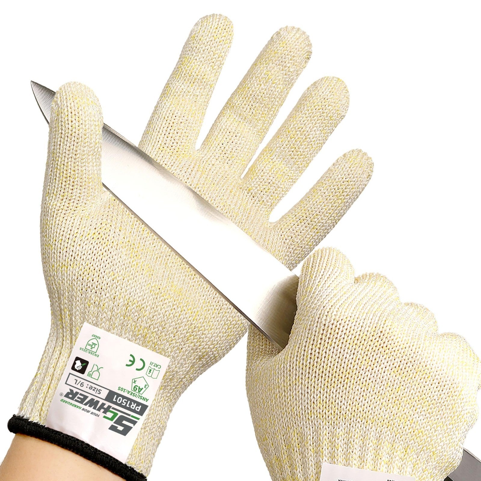 Cut Resistant Gloves   Food Grade, Non PFAS, Kitchen Prep, Meat & Fish Cutting,1