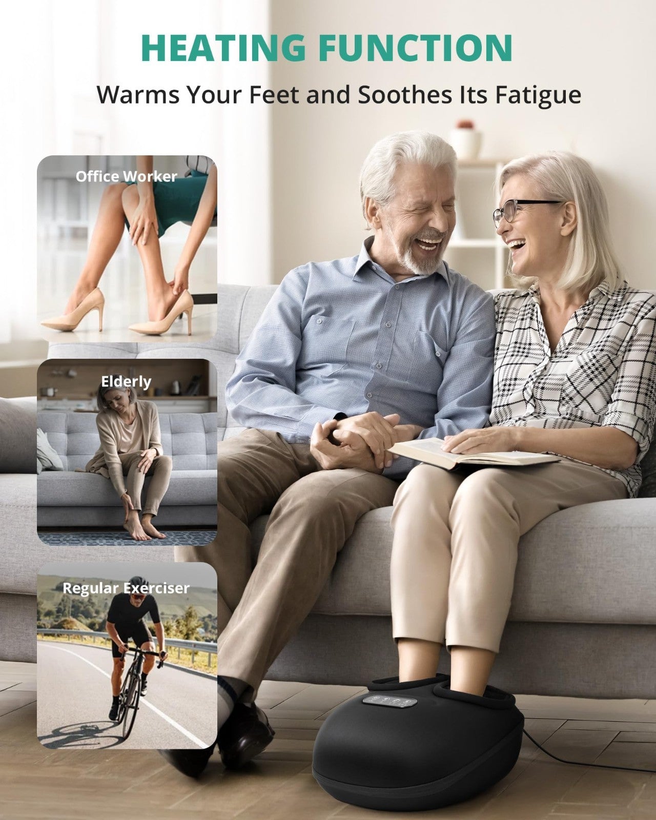 Shiatsu Foot Massager with Heat & Air Pressure - Pain Relief for Plantar Fasciit5
