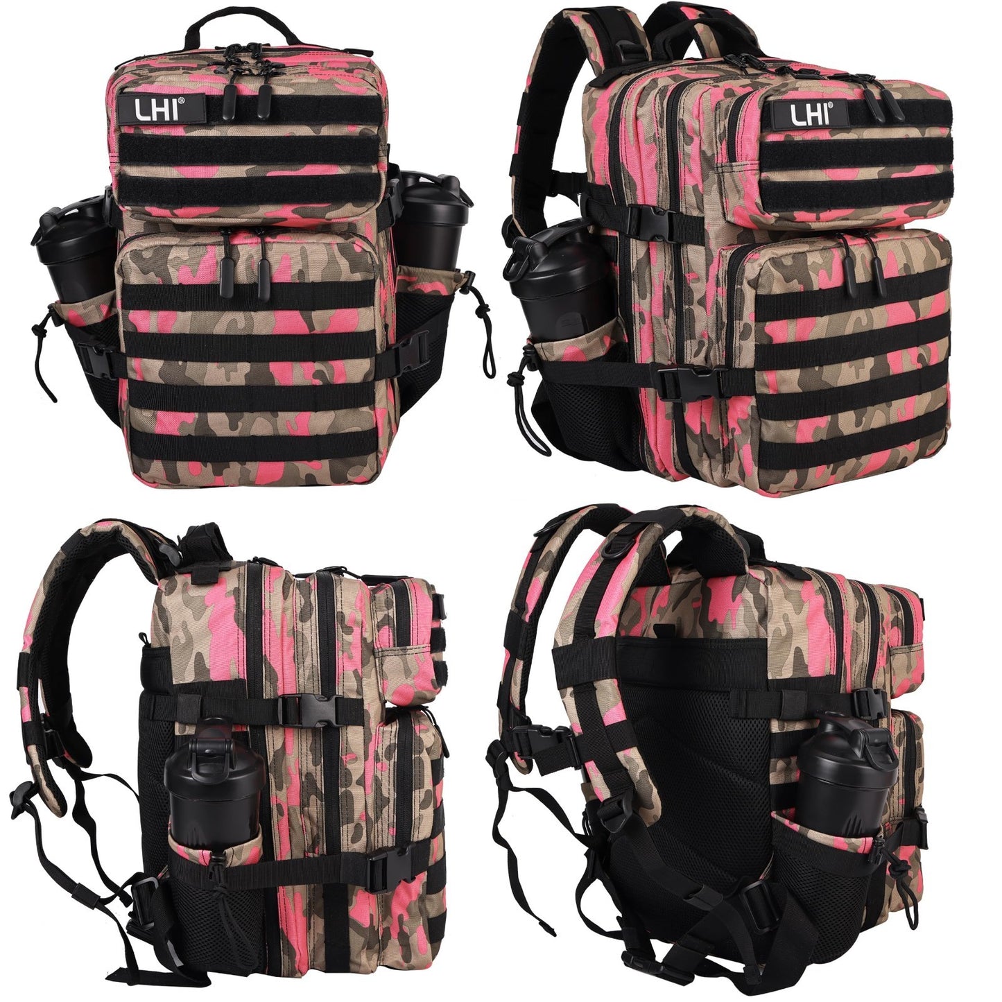 Tactical Military Backpack 25L/35L Army Assault Pack Rucksack with Water Bottle2