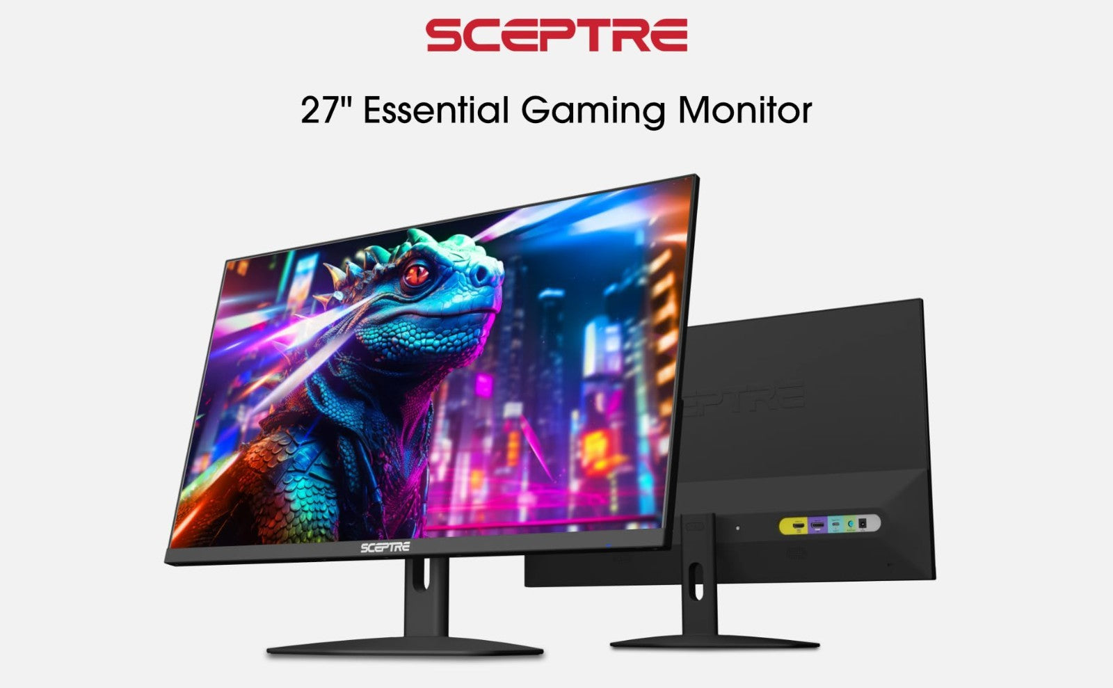 27" IPS Gaming Monitor 100Hz, DP HDMI USB C, Built in Speakers, Black 20264