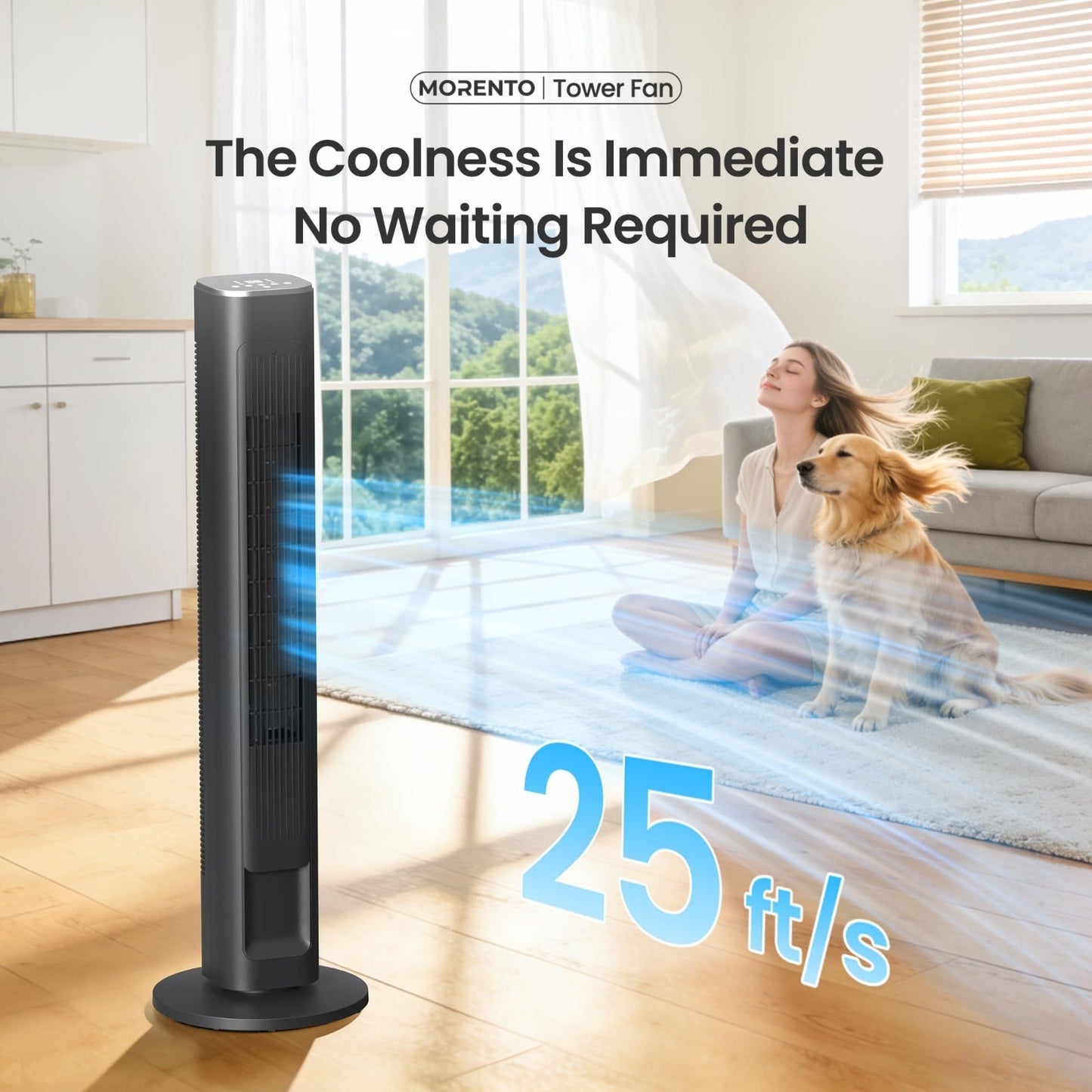42.8" Smart Tower Fan   90° Oscillation, 12H Timer, 4 Modes, Quiet 28dB, Remote4