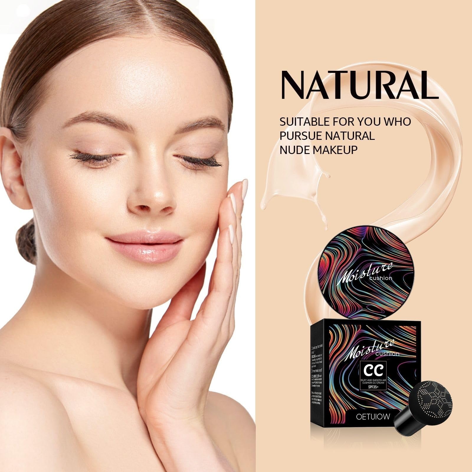 Upgraded CC Cream Face Makeup Foundation - Waterproof BB Cream, Tattoo Cover, Mo2