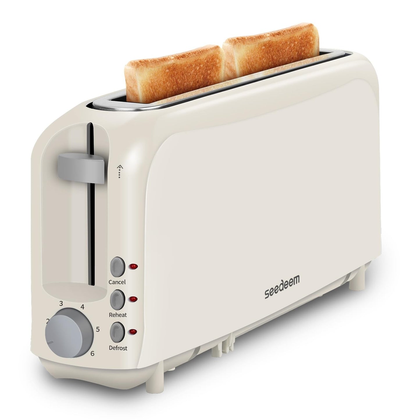 2-Slice Slim Toaster with Long Slot for Bagels & Artisan Bread, 6 Shade Settings1