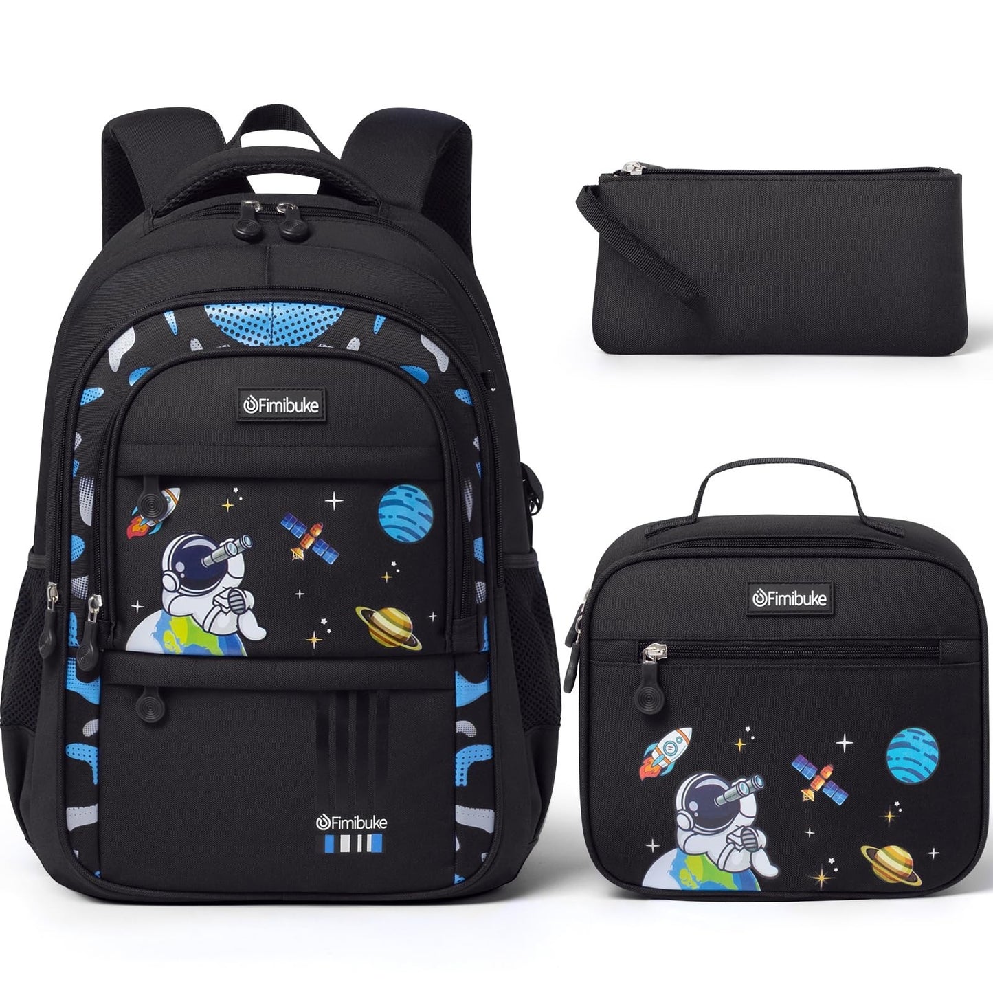 Kids Waterproof Space Backpack with Lunch Box Set   Boys School Bag, Travel Gear1
