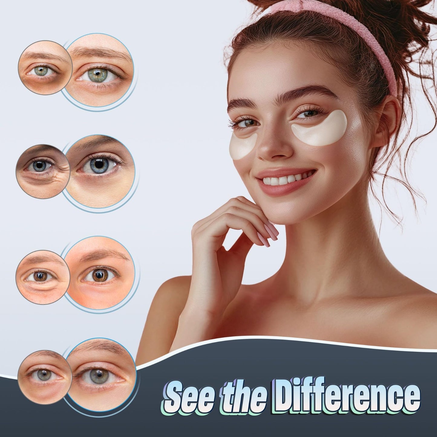 60 Pack Under Eye Patches   Hydrating Eye Masks for Dark Circles & Puffiness3