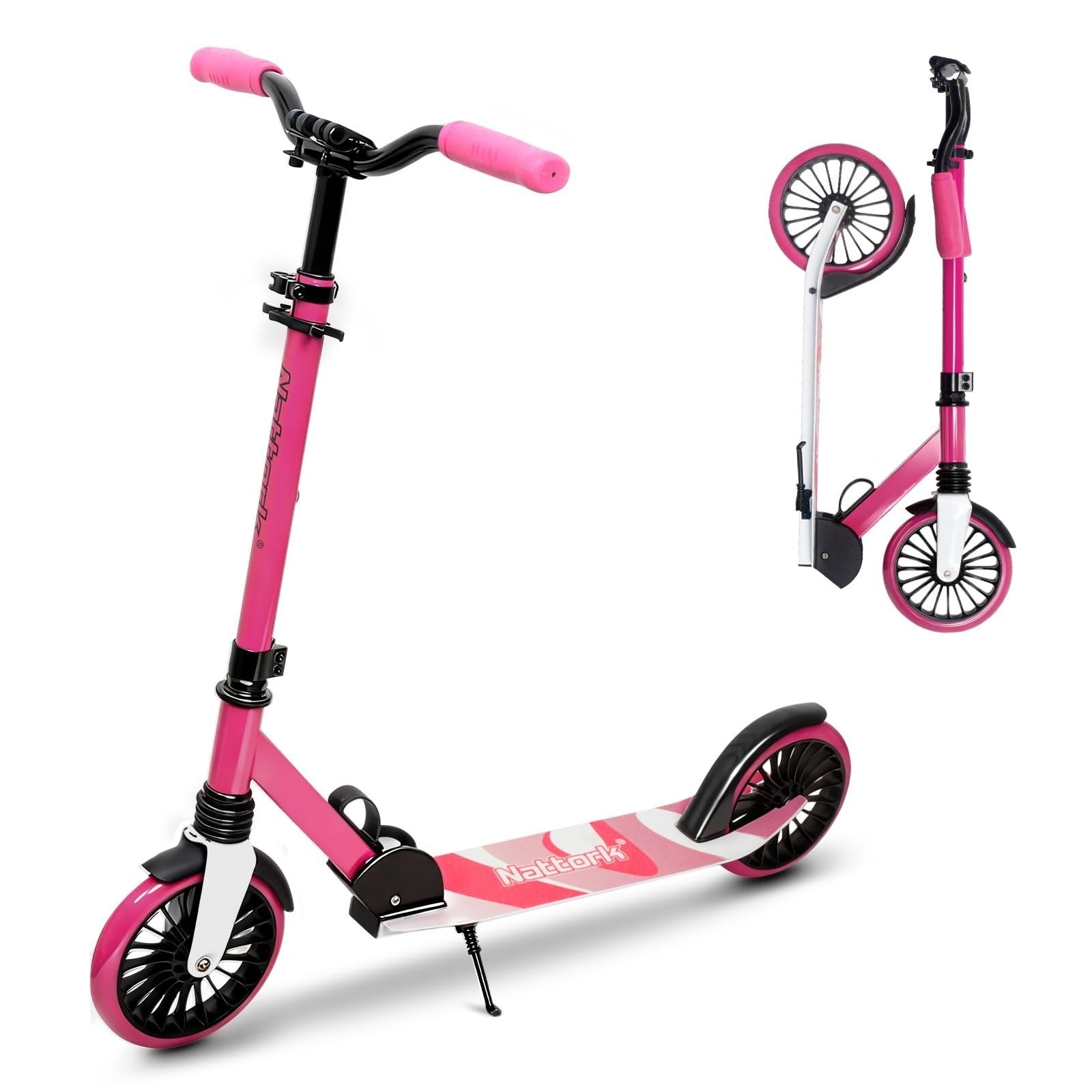 Adjustable Kick Scooter for Kids & Teens, Max Load 240 LBS, Foldable, 8" Wheels,1