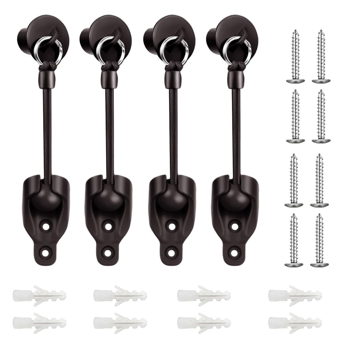 Replacement Parts for Outdoor Roller Shade - Bungee Kit & End Cap Tie Downs (2,1