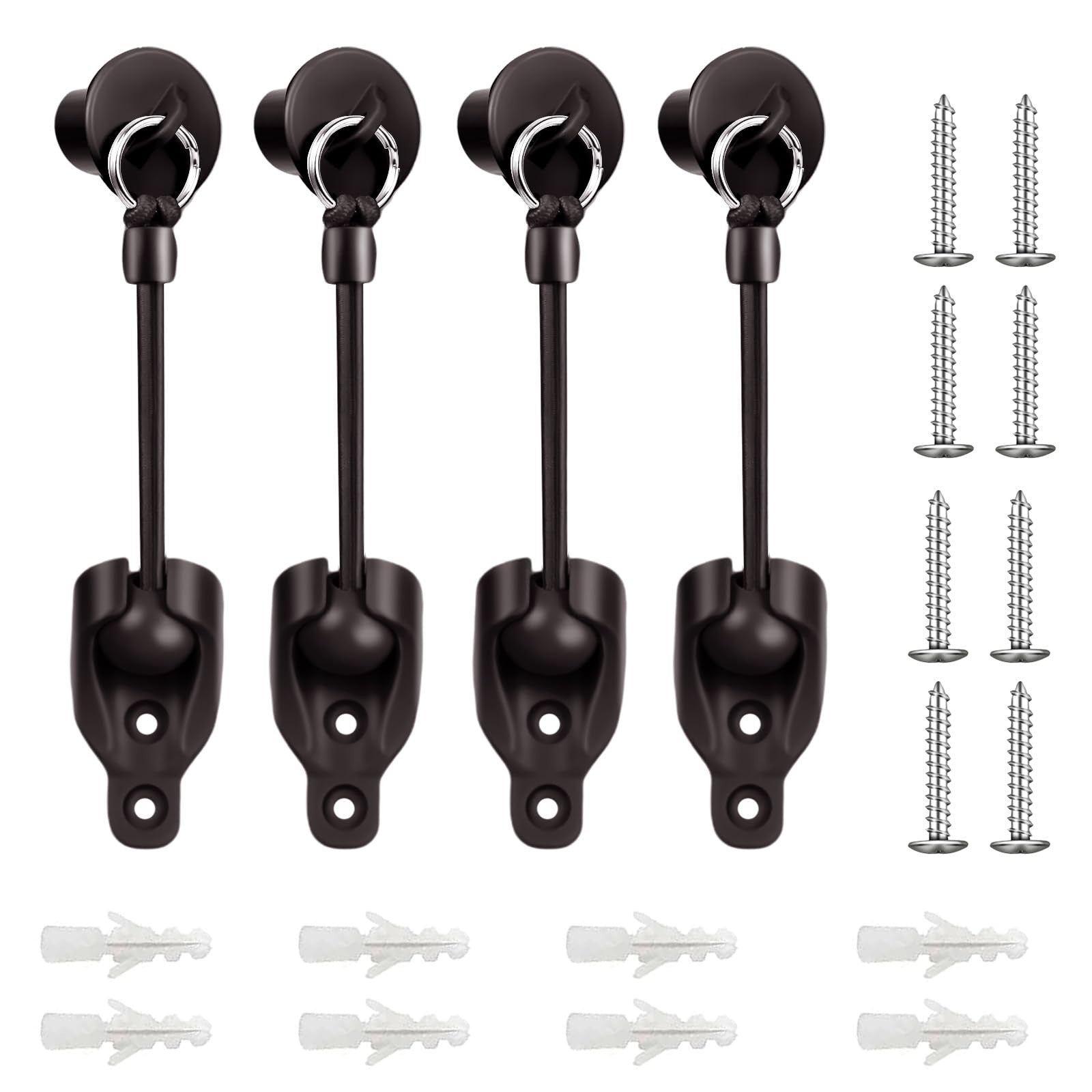 Replacement Parts for Outdoor Roller Shade - Bungee Kit & End Cap Tie Downs (2,1