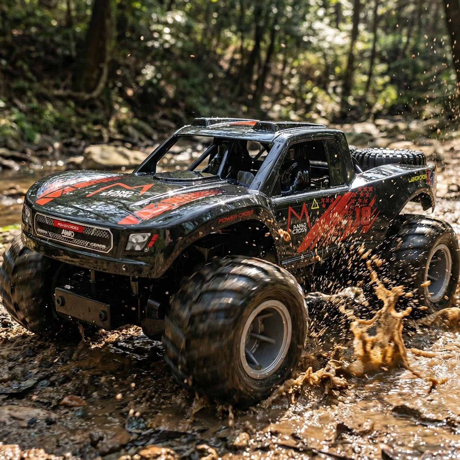 Amphibious Remote Control Car - Submersible 4WD Monster Truck for Kids, 60+ Min1