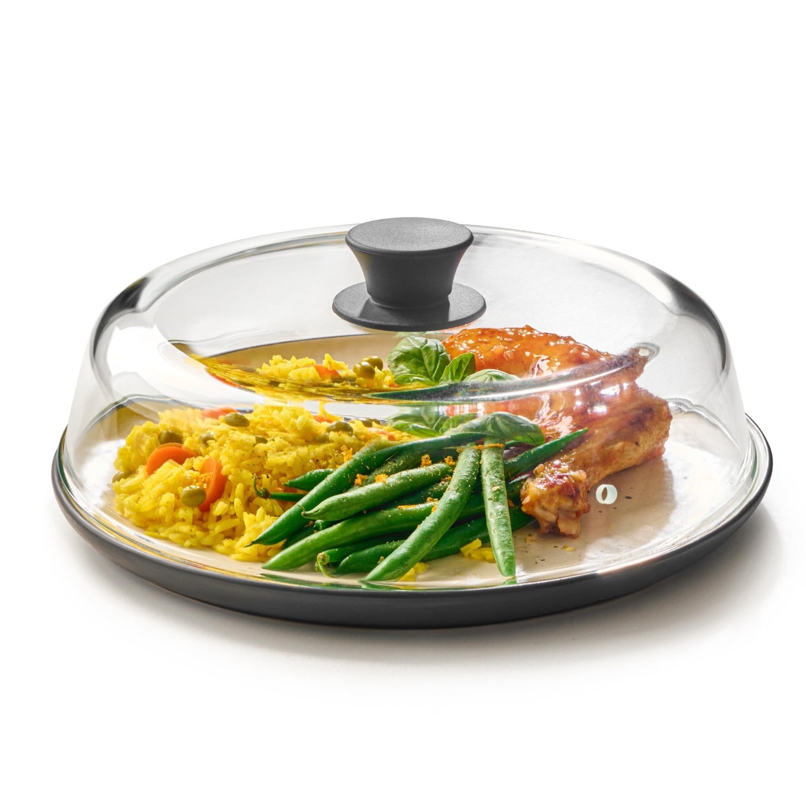 10" Glass Microwave Splatter Cover   BPA Free, Dishwasher Safe, Easy Grip Lid6
