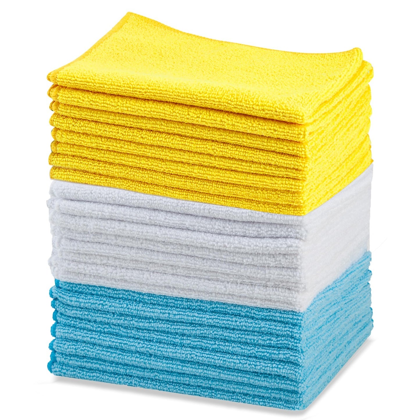 Ultra Absorbent Microfiber Cleaning Cloths   Lint Free, Streak Free, Reusable, 21