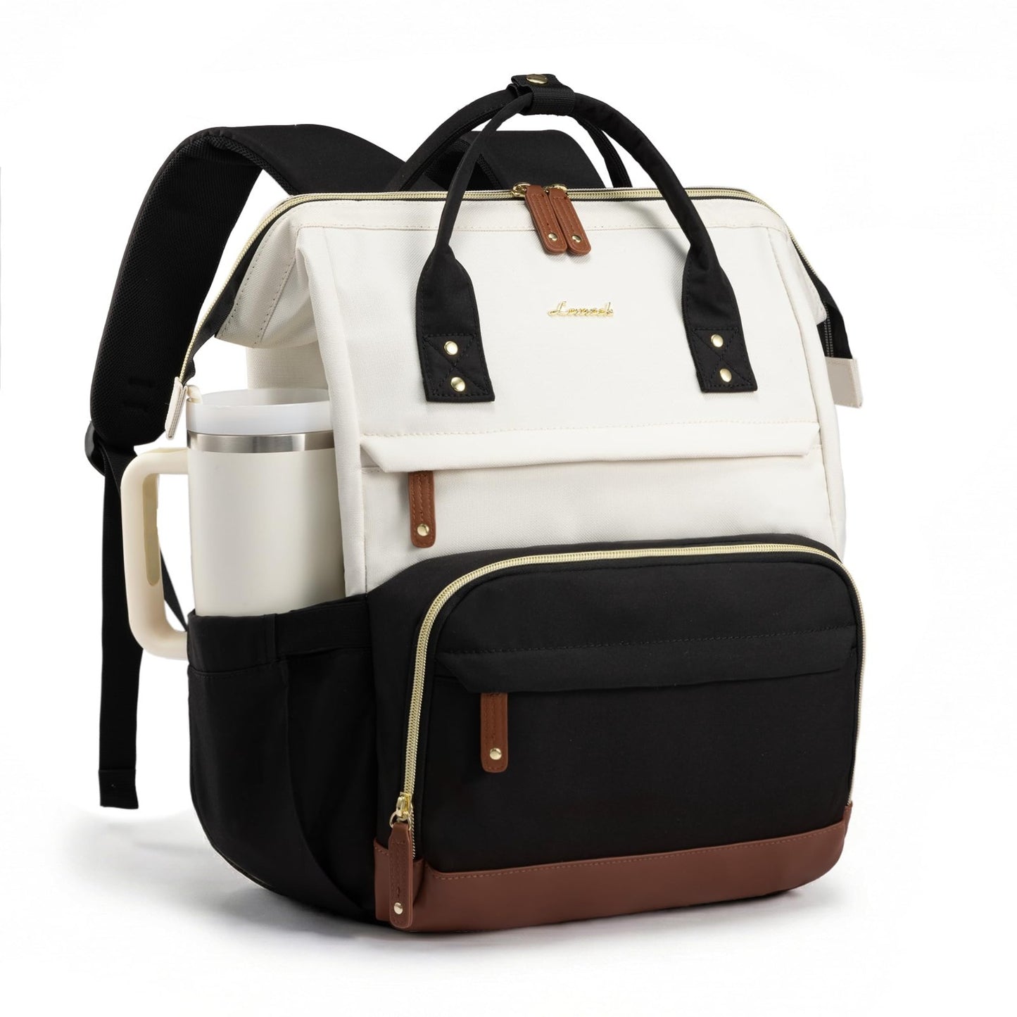 Stylish 15.6" Laptop Backpack for Women   Waterproof, Large Capacity, Travel & S1