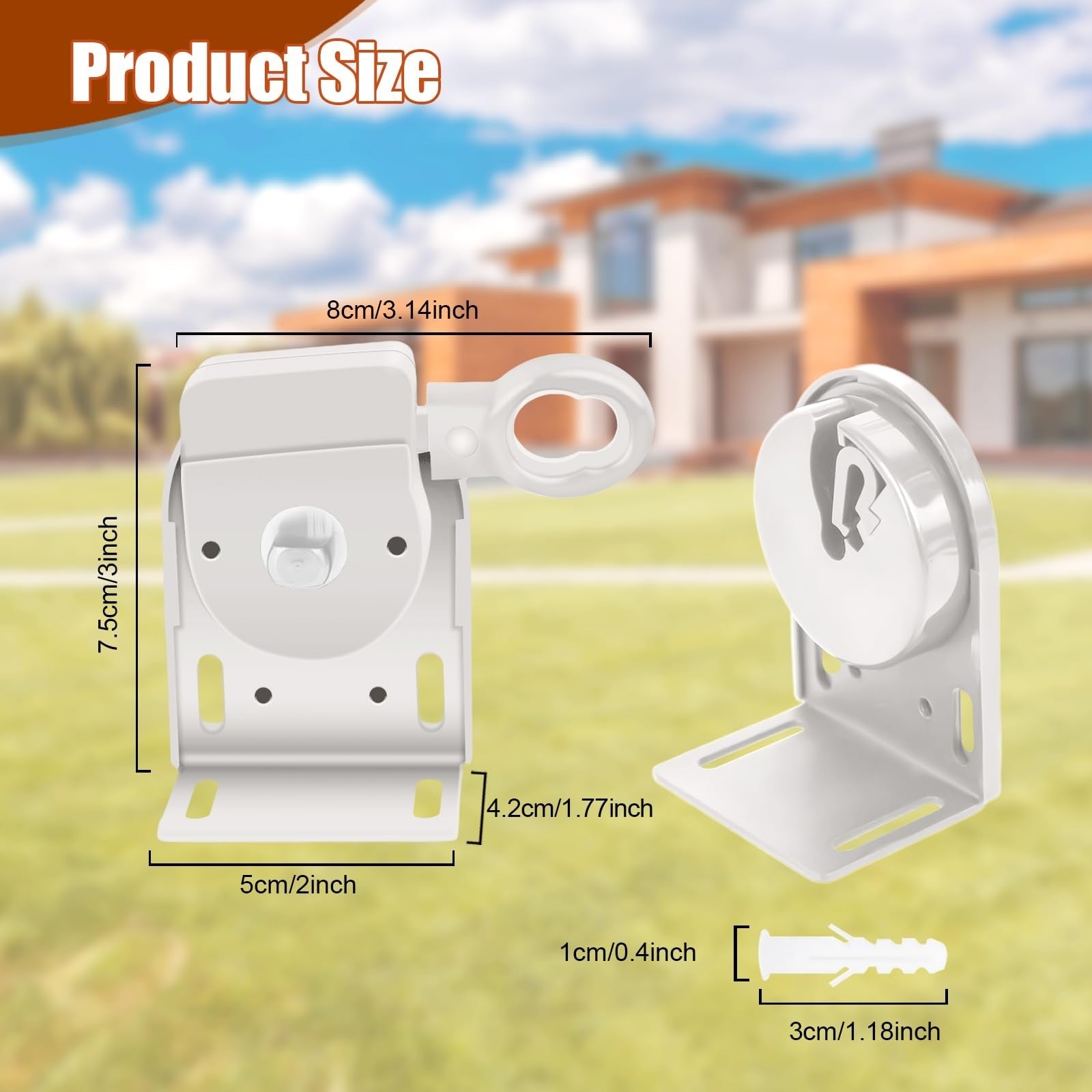 Cordless Crank Kit for Roller Blinds, Outdoor Shade Mounting Bracket, White2