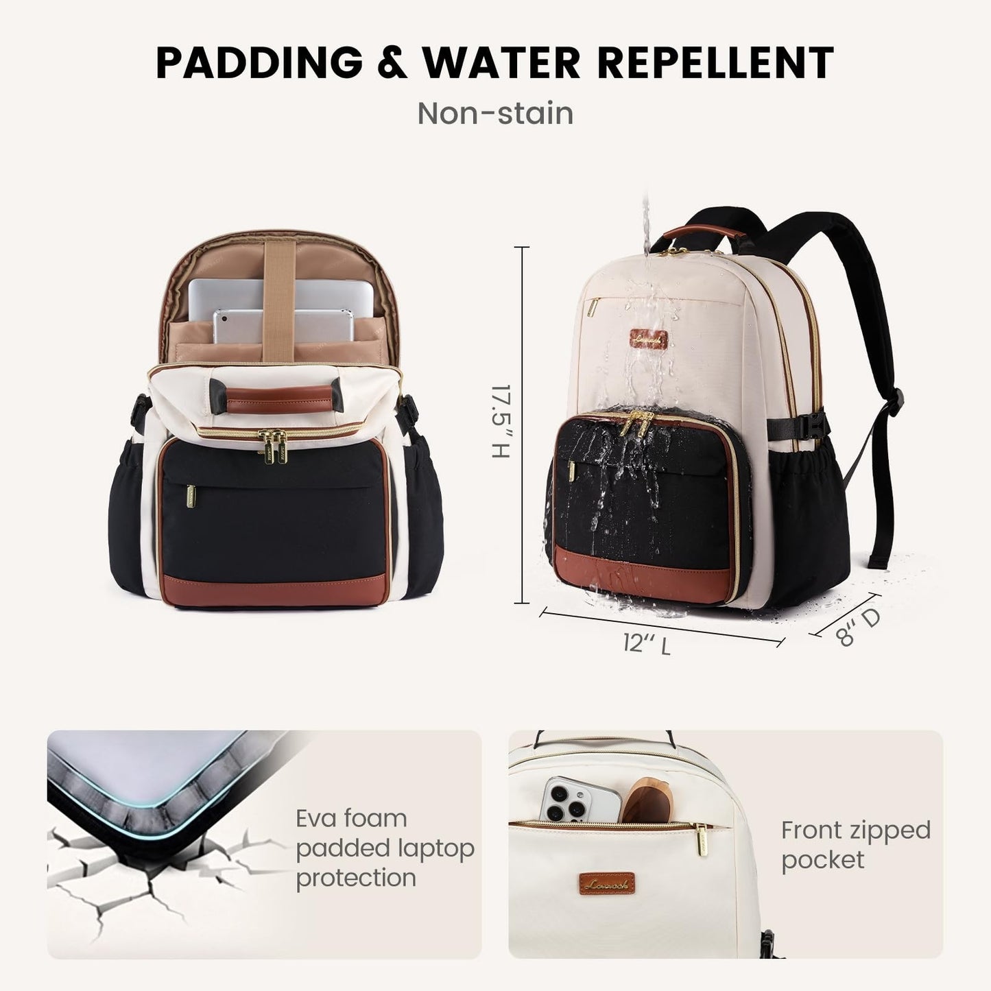 Insulated Lunch Backpack with Laptop Compartment, Waterproof Cooler Bag for Work4