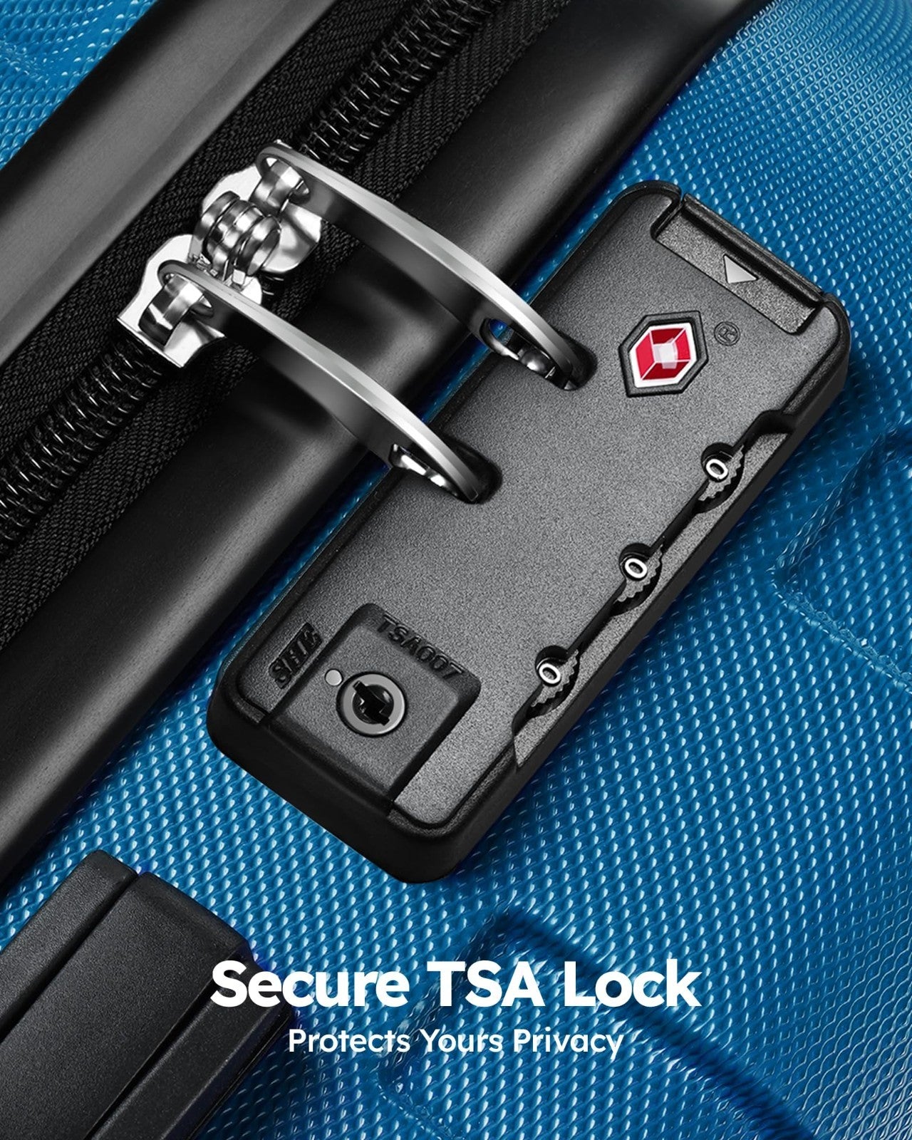 3 Piece Hard Shell Luggage Set with Spinner Wheels & TSA Lock - 20/24/28" Travel6