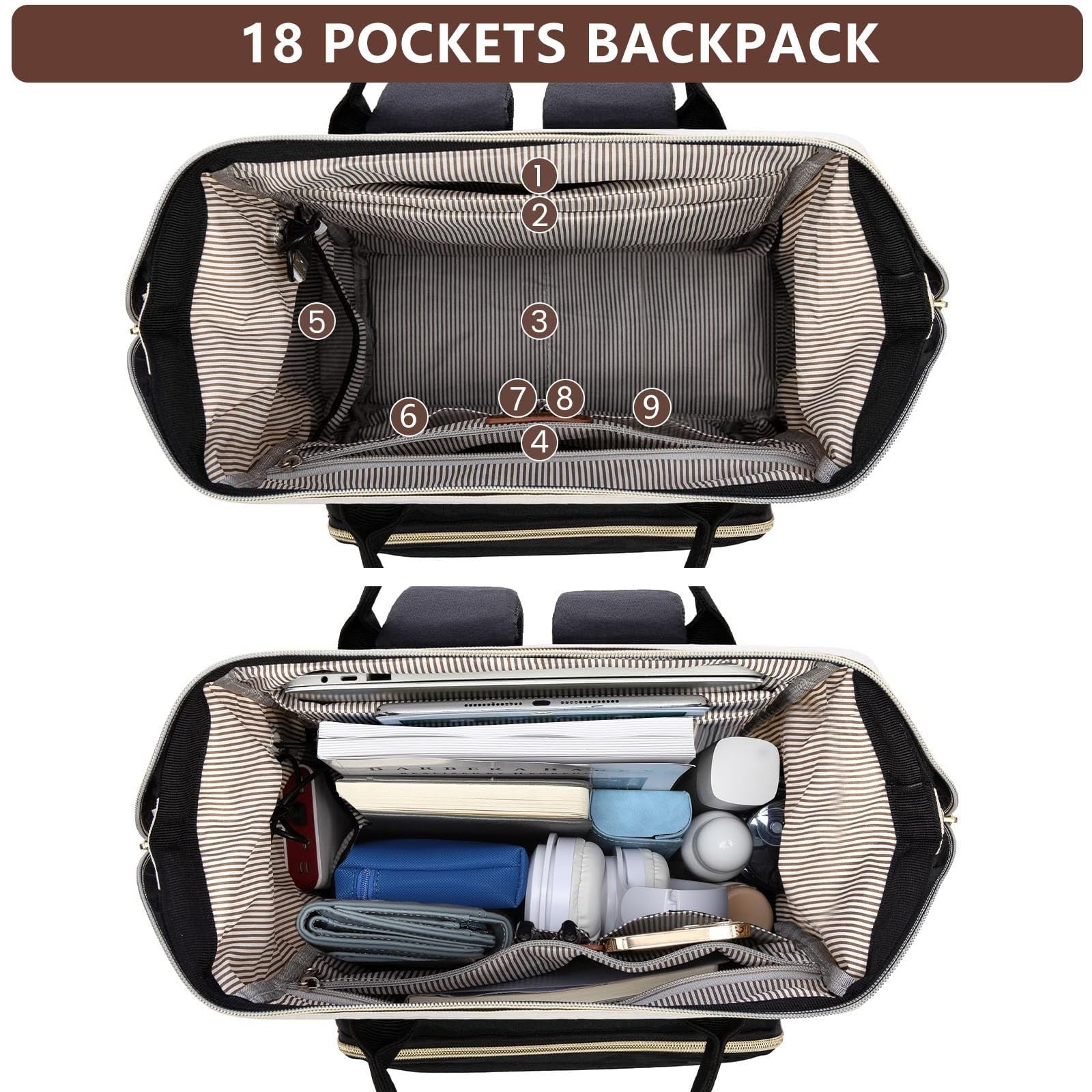 Stylish Laptop Backpack for Women   15.6" Travel Bag, Large Capacity, Casual Day2