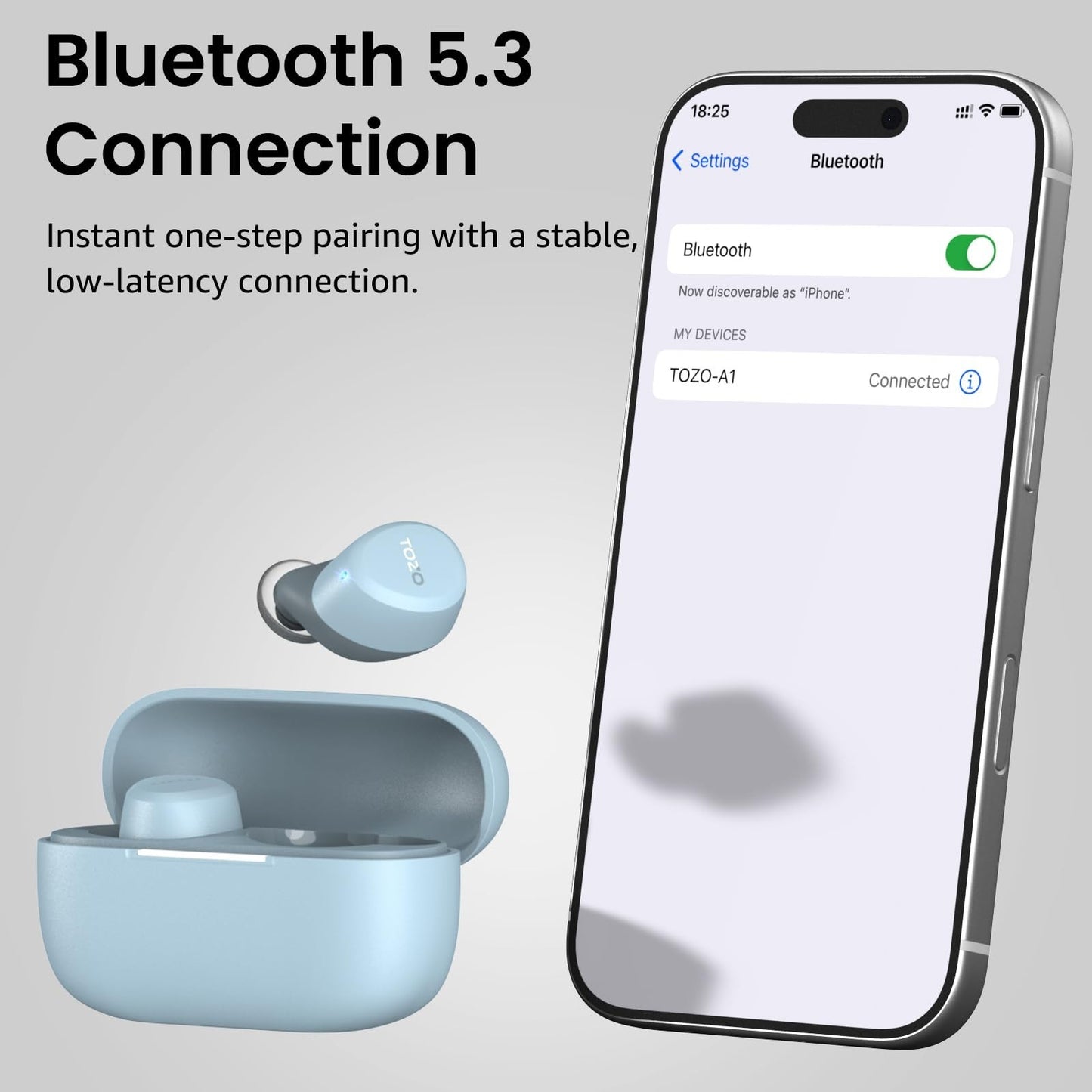Wireless Earbuds Bluetooth 5.3   Lightweight, IPX5 Waterproof, AI Call Mics, Pre8