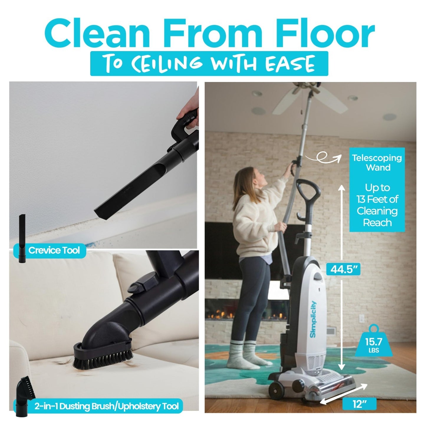 Allergy Bagged Upright Vacuum Cleaner for Home | Multi-Surface, Carpet, HEPA, Pe2
