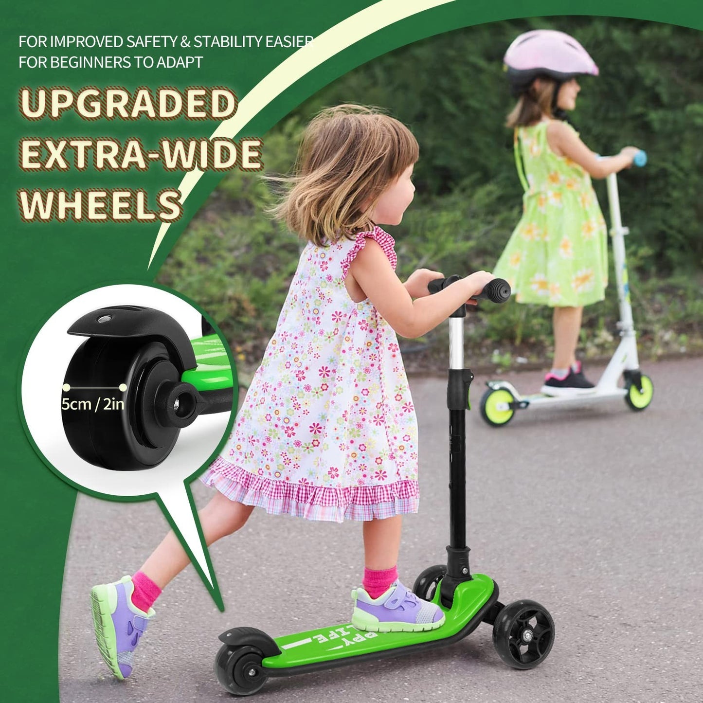 3-Wheel Kids Scooter Ages 3-10, Adjustable Height, Safe & Durable Design5