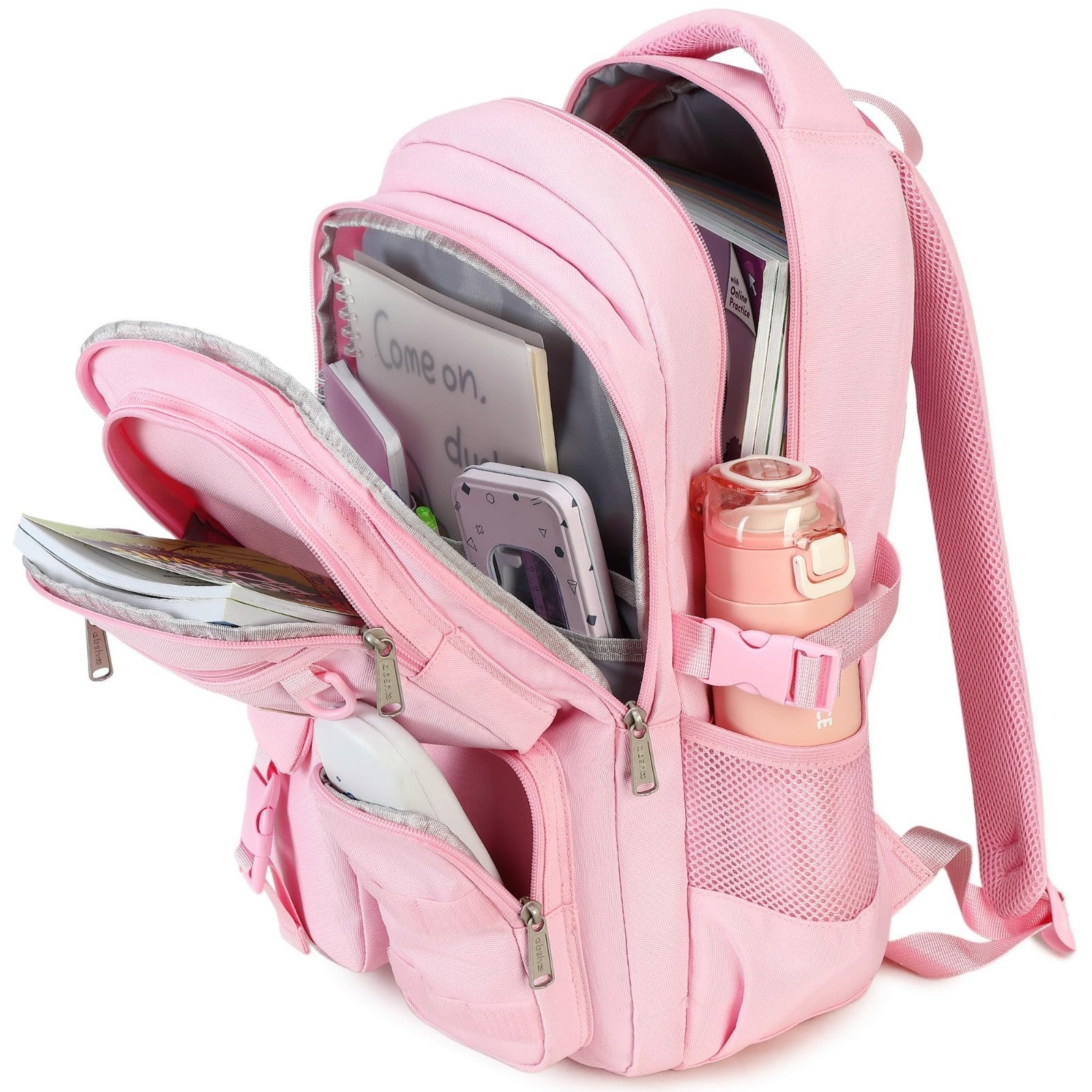 Large Heavy Duty Backpack for School & College   Multi Pocket Travel Bookbag4