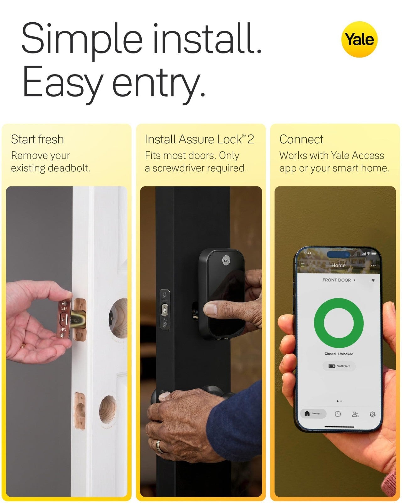 Smart Touchscreen Keypad Deadbolt Lock with Wi Fi, Keyless Entry, Black Suede Fi6