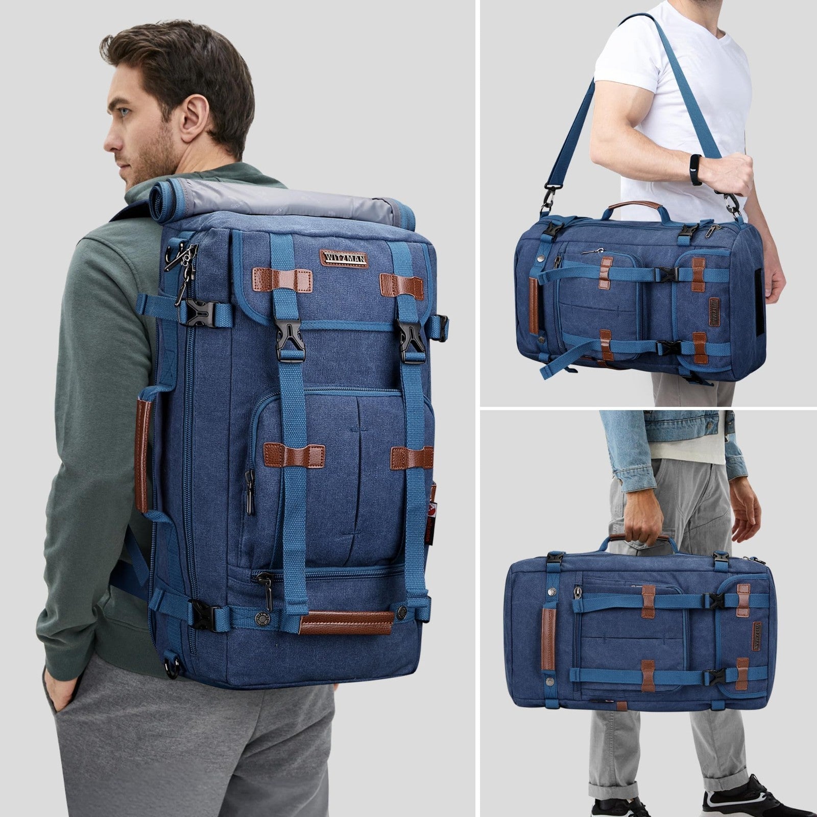 Vintage Canvas Travel Backpack for Men, Stylish Laptop Bag, Durable & Spacious2