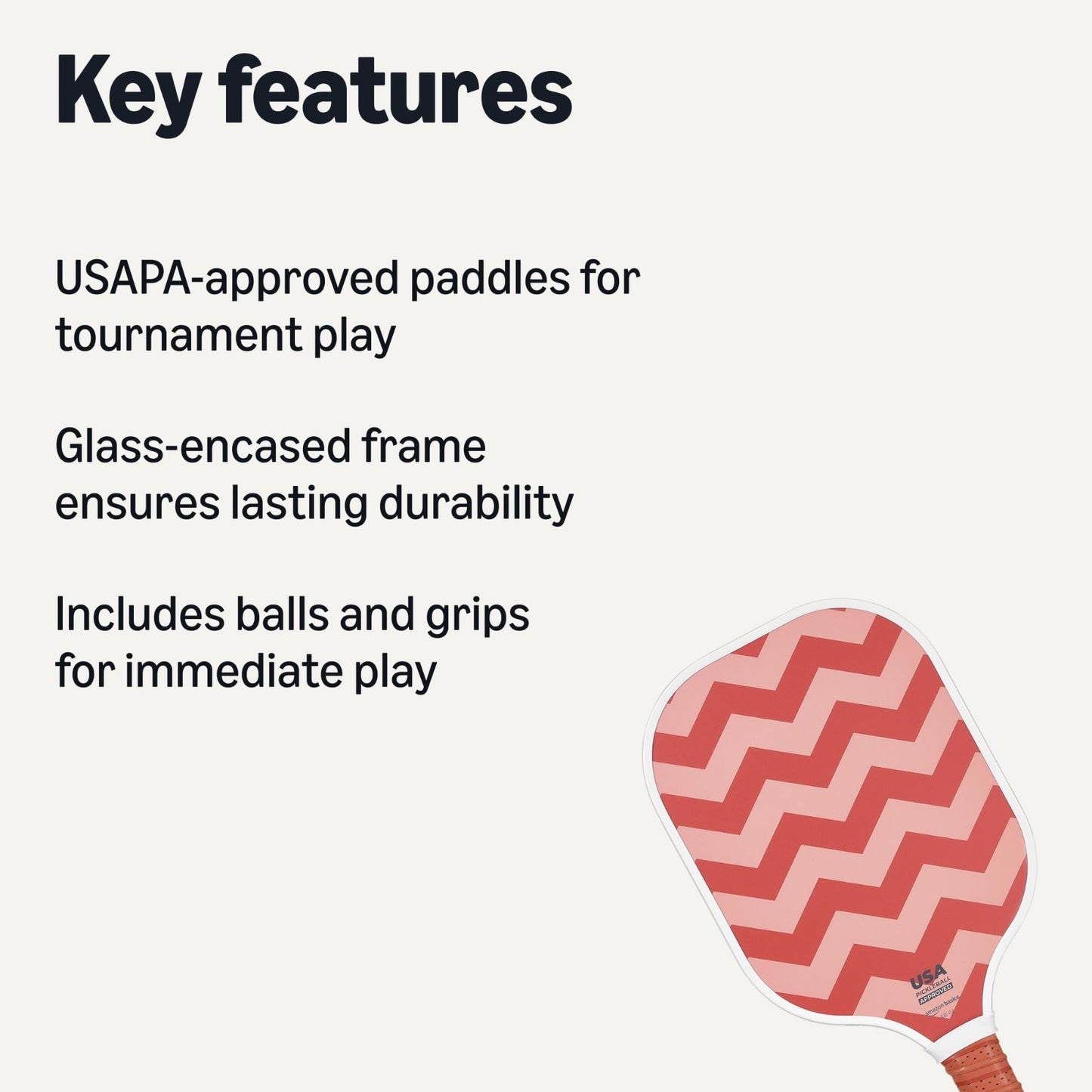 Set of 2 USAPA Approved Carbon Fiber Pickleball Paddles with 4 Balls & Carry Bag2