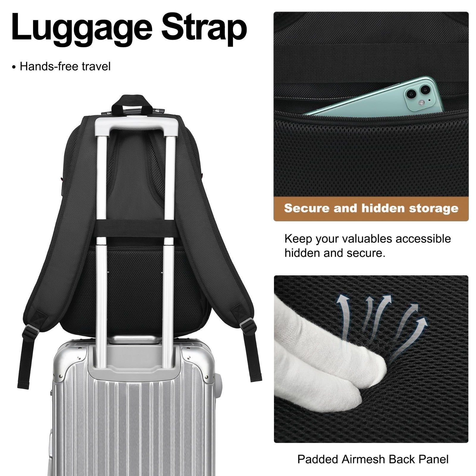 17.3" Laptop Backpack, Waterproof Travel Bag with USB Port, Anti Theft Work Book3
