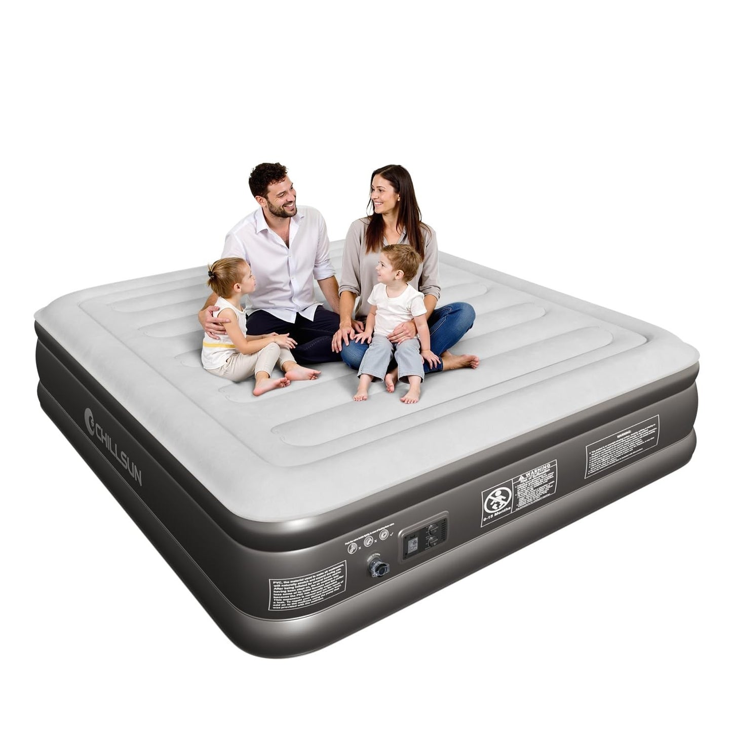 18" Raised Air Mattress with Built in Pump   Luxury Inflatable Bed for Home & Ca1