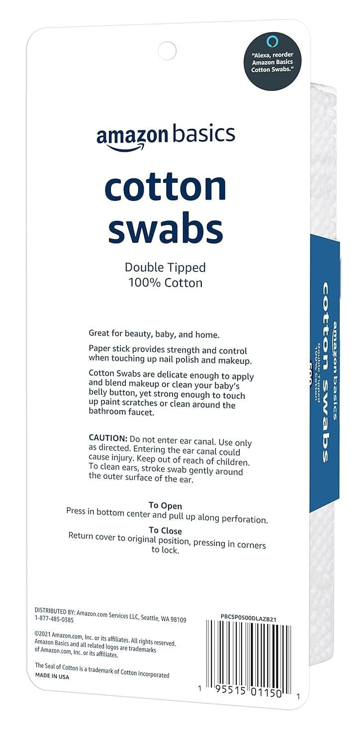 Double Tipped Cotton Swabs for Personal Hygiene & Baby Care   2000 Count, 4 Pack2