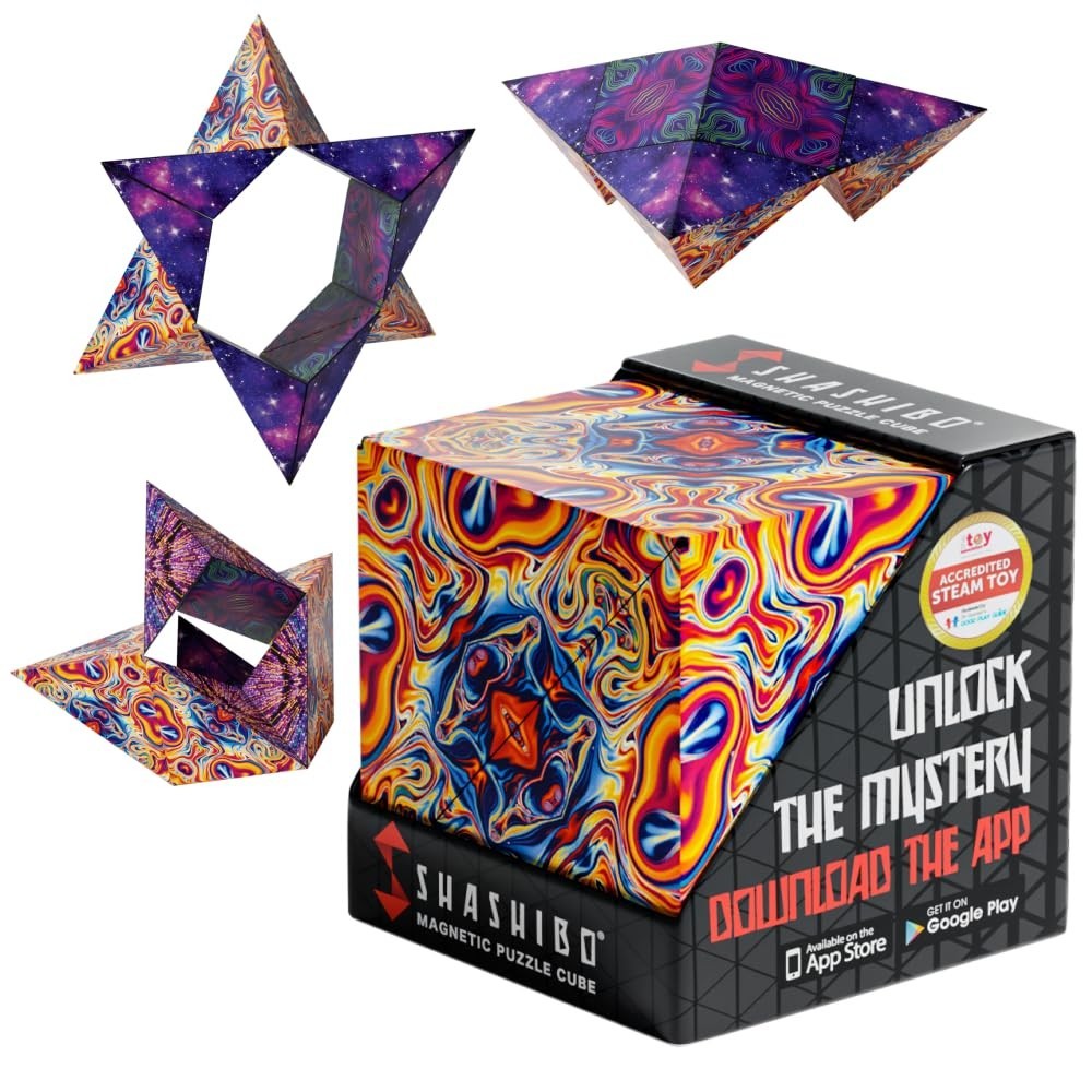 Magnetic Puzzle Cube   Sensory Fidget Toy for Stress Relief, 100+ Shapes, Fun fo1