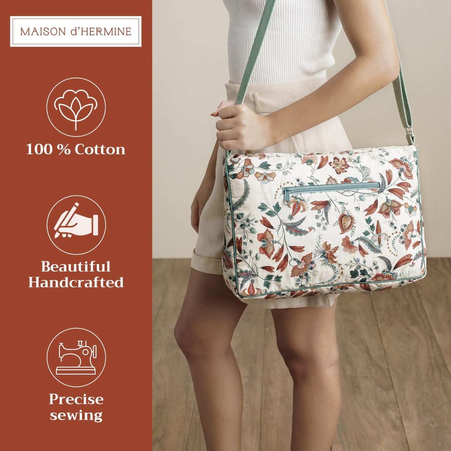 Stylish Women's Cotton Shoulder Handbag   Versatile Tote Bag for Everyday Use2