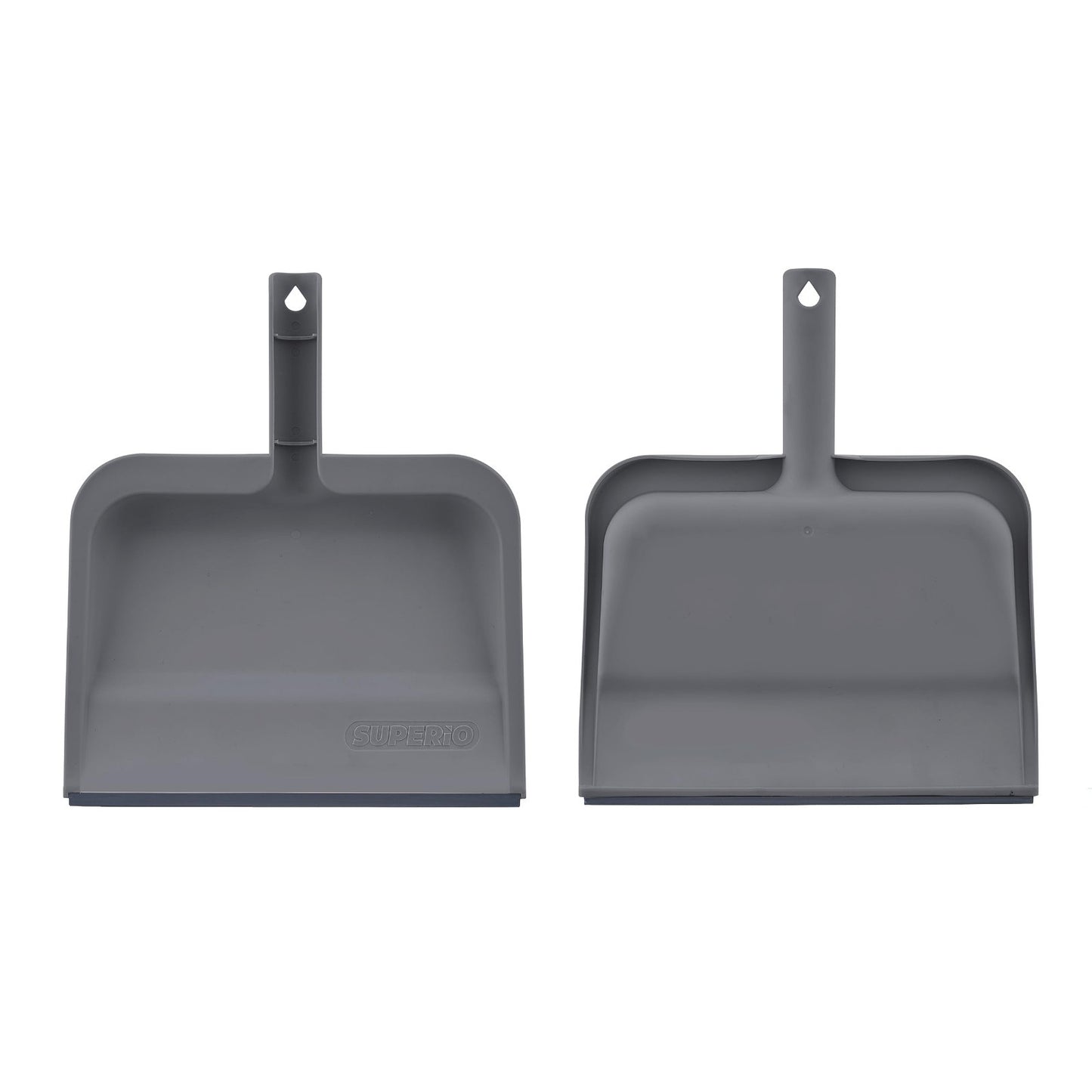 Clip-On Dustpan with Rubber Lip - 10" Wide Durable Plastic, Comfort Grip Handle,1