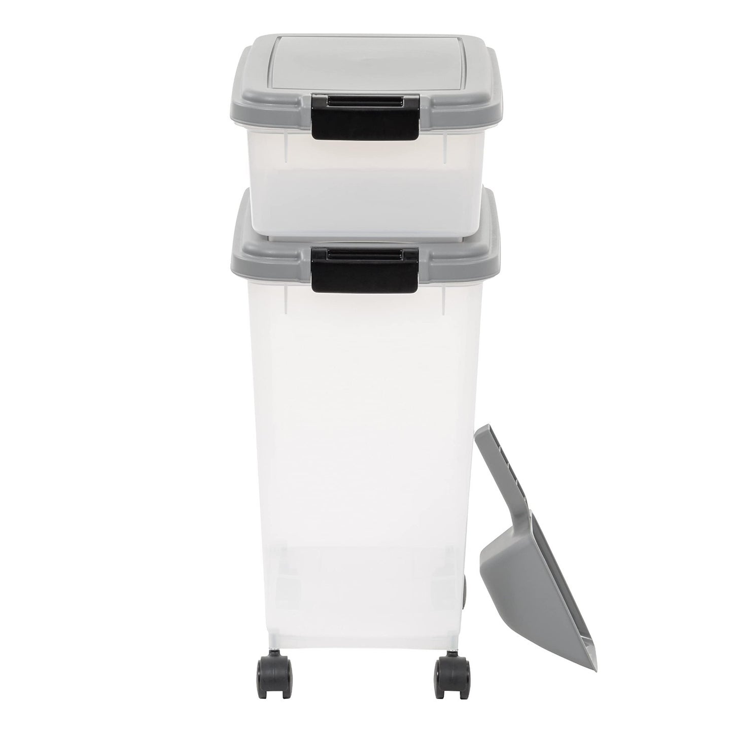 Airtight Pet Food Storage Containers Combo - 3-Piece Set, BPA Free, Wheels, 33QT4