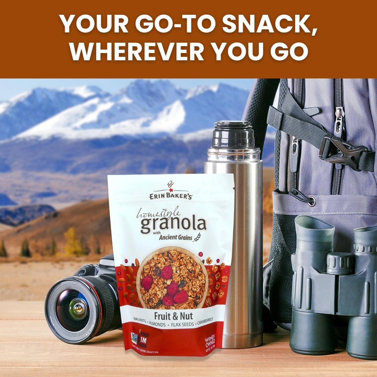 Fruit & Nut Granola 160oz - Ancient Grains, Vegan, Non-GMO, Crunchy Snack, Resea6