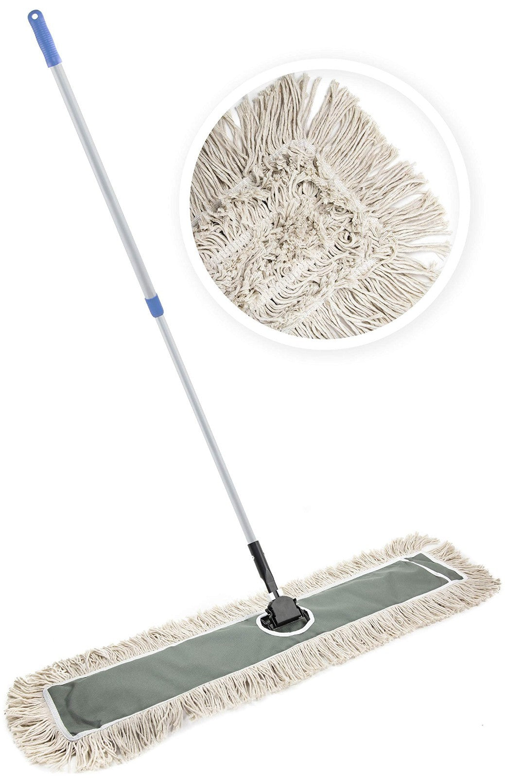 36" Industrial Cotton Dust Mop with Adjustable Handle - Commercial Floor Cleaner1