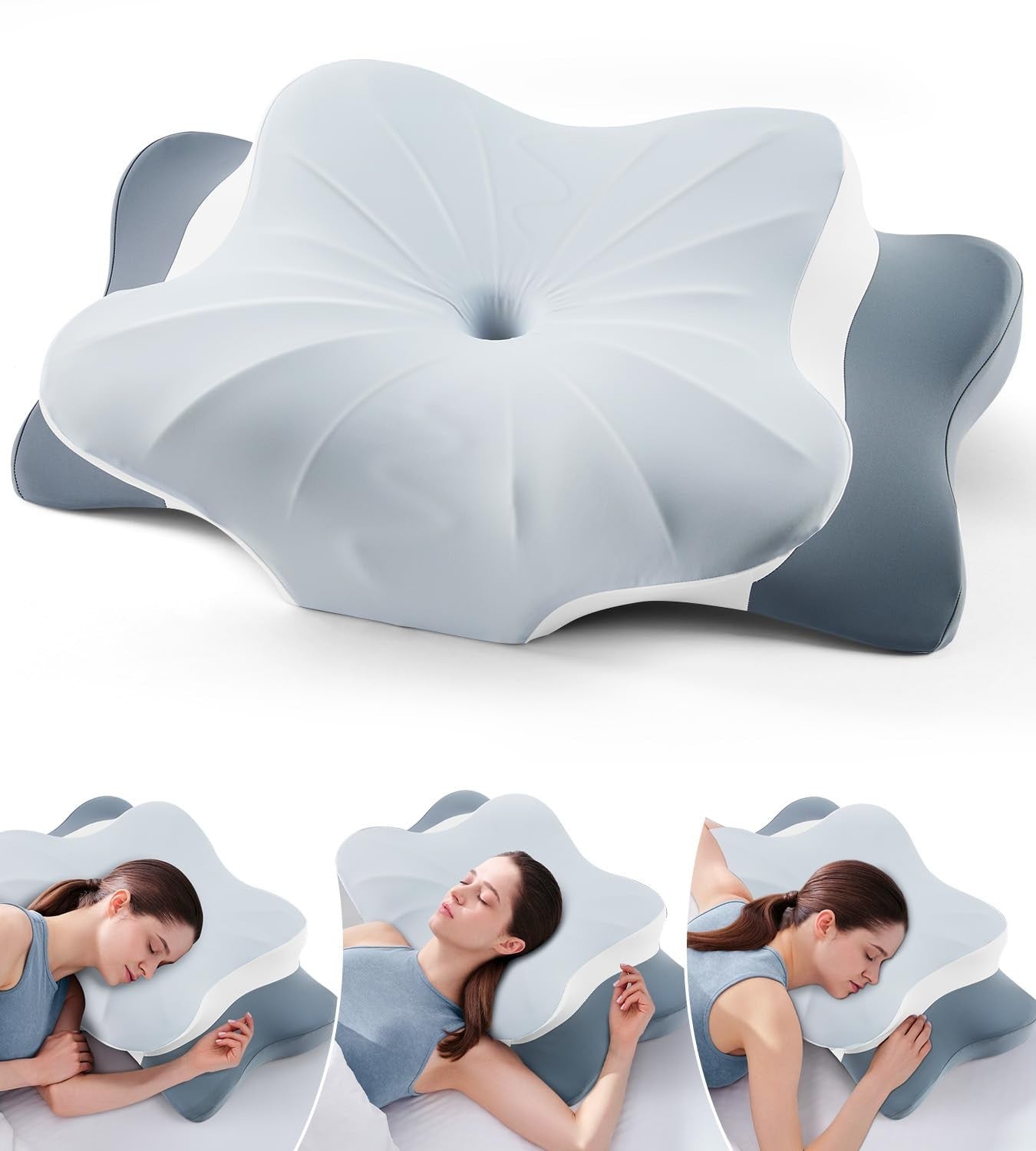 Ergonomic Memory Foam Cervical Pillow for Neck Pain Relief   Sleep Comfort Aid0