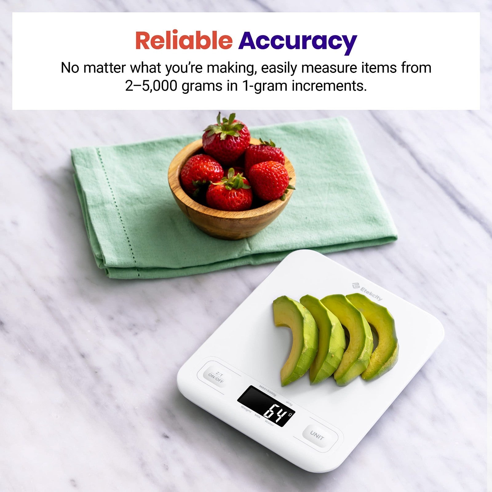 Digital Kitchen Scale for Grams & Ounces   Ideal for Baking, Keto, Meal Prep, Ta2